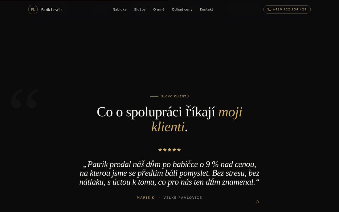 Web Patrika Levčíka — nabídka služeb